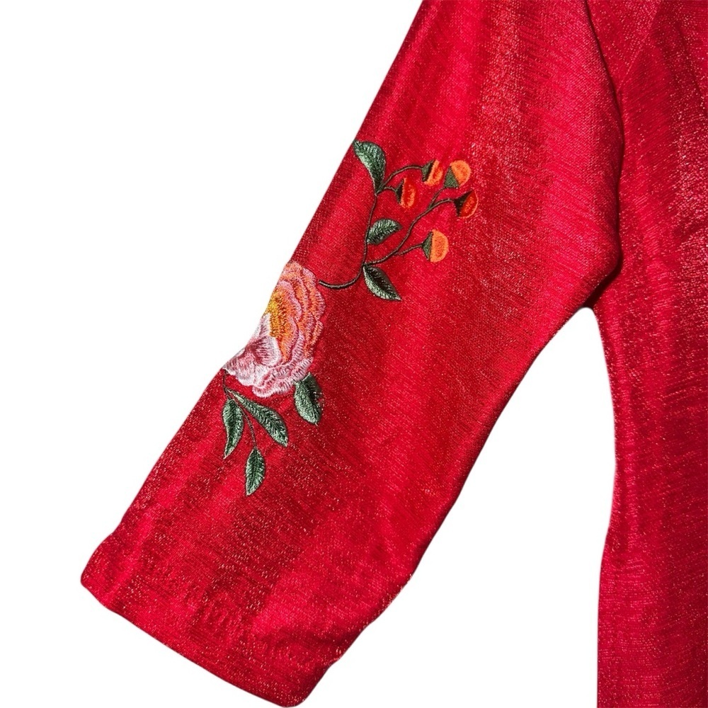 Amirossi Vietnamese Red Ao Dai - Picture 3 of 6